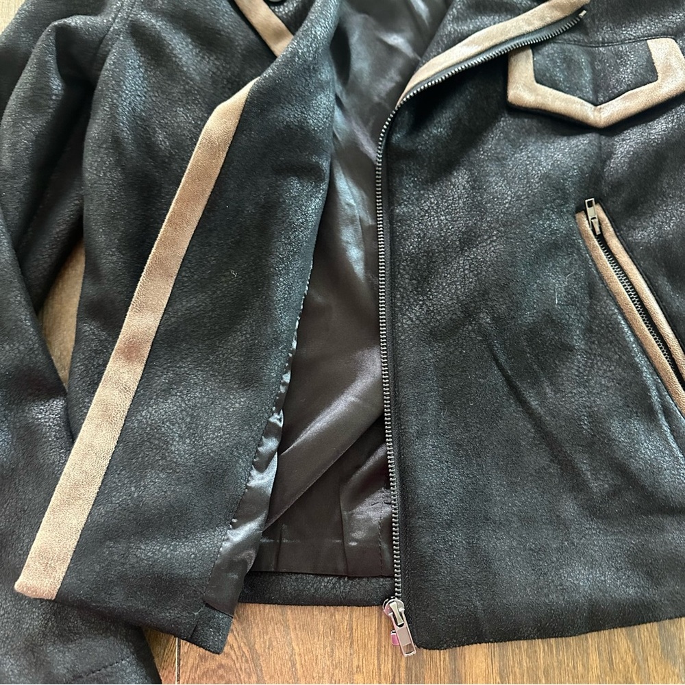 Princess Polly Faux Suede Moto Jacket - Picture 4 of 5